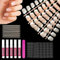 120 Stück Französisch Falsche Nägel Kit, Rosa Nail Extension Set Mini, Nägel Tipps mit Nagelfeilen und Stick 12 verschiedene Größen,Fake Nails für Nagelstudios und DIY-Nagelkunst