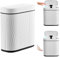 MeYuxg Papelera Baño, Cubo de Basura Inteligente, 8L Cubo Basura Estrecho sin Contacto, Papelera con Tapa para Baños, Cocinas, Dormitorios, Oficinas (Blanca)