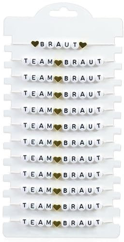 12 Stück JGA Armbänder Frauen,Team Braut,Bridesmaid Gift,JGA Accessoires Frauen,Team Braut Armbänder Junggesellinnenabschied für Junggesellenabschied, Dating, Hochzeit, Begleitgeschenk