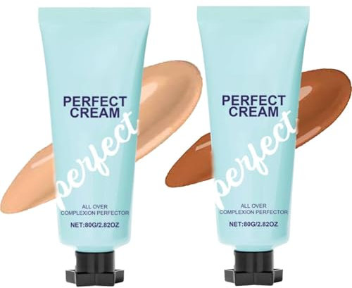 Crème Correctrice pour le Visage Et le Corps, Pour le Visage Et le Corps, Couvre Blemishes Et Donne Un Teint Parfait,Fond de teint corps waterproof, Idéale Tous Types de Peaux (Natural+Wheat, 80g)