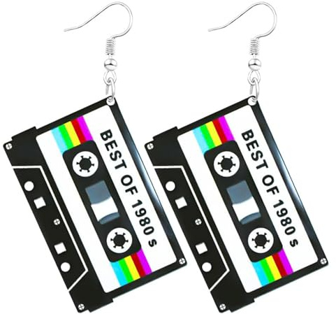 WATEFOER 1-3 Paar Neon Ohrringe für Damen Acryl Tropfen Ohrring Bunte 80er Jahre Ohrringe 80er 90er Jahre Outfit Damen Mädchen Halloween Retro Party Zubehör