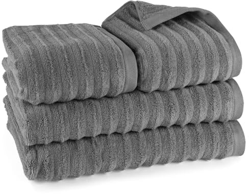 Pure Label Handtücher Set 4-TLG 2x70x140 2x50x100 Anthrazit | Weich, saugstark und pflegeleicht – für ein angenehmes Gefühl jeden Tag