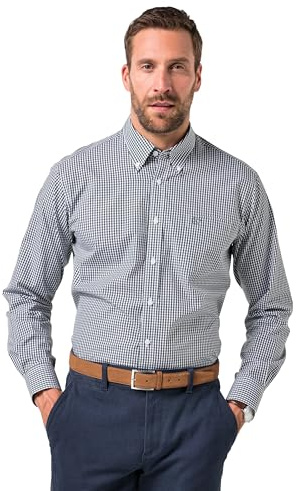 JP 1880 JP 1880 Hemd, Business, Vichy-Karo, BIS 8XL, Comfort Fit, Easycare T-Shirt Homme