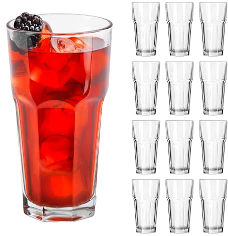 Libbey 70685 Trinkglas Gibraltar aus Pressglas, Achteckig, 12er Set, 473 ml