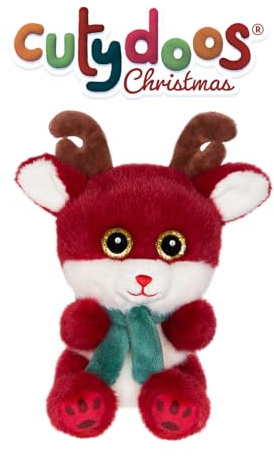GIPSY Toys – PLÜSCHTIER RENNT NICO CUTYDOOS Christmas – 13 cm – ROT UND GRÜNER SCHAL