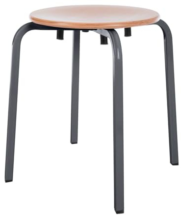 Sport-Tec Gymnastikhocker Exklusiv mit Holzsitzfläche, ø 35 cm, Sitzhöhe 45 cm,Gest. anthrazit