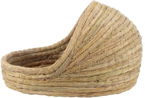 GJGHKLHL Rabbit Nest Hideout Hamster Hut Beds Grass Bed Bedding Chew Toy Pet C(A,27X20CM)