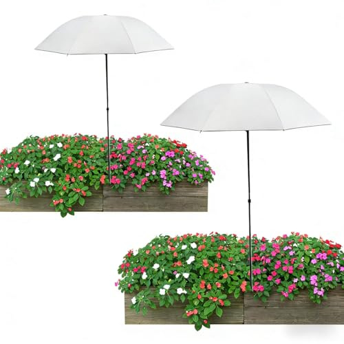 2 Stück Pflanzenschirme Für Outdoor Pflanzen, Faltbare Gartenschirm Pflanzenschutz Regenschirm Garten Sonnenschirm Sonnenschutz Für Gartenbeete, Topfpflanzen, Für Gartenbetten,Terrasse, Blumenbeet