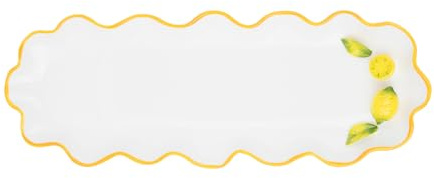 KASANOVA Piatto da portata ovale 36x13 cm ceramica Limoni