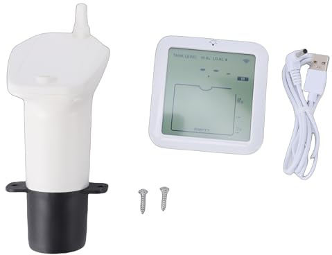 Mavaol Intelligenter Ultraschall-Wasserstandssensor zur Überwachung von Überschwemmungen und Leckagen mit Hoch-/Niedrig-Alarm, Schutzart IP65, für Haushalt, Landwirtschaft,