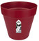 elho Loft Urban Rund 25 - Blumentopf für Außen - 100% recyceltem Plastik - Ø 24.5 x H 22.0 cm - Rot/Cranberry Rot