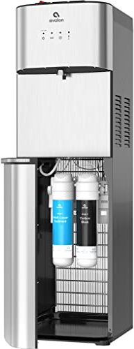Avalon Dispensador de agua sin botella autolimpiable, 3 ajustes de temperatura, agua caliente, fría y ambiental, gabinete de acero inoxidable duradero, filtro certificado NSF, certificación UL