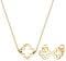 Elli Damen Echtschmuck Schmuckset Halskette Kette Ohrringe Stecker Kleeblatt Glücksbringer in 925 Sterling Silber vergoldet 40 cm Länge