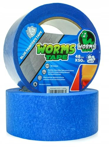 ARPON Profi Malerband 48mm x 50m - Universelles Kreppband für Malerarbeiten und Renovierungen - Klebeband zur Verwendung im Innen- und Außenbereich - Abklebeband UV-beständig - Made in EU