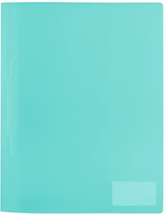 HERMA 19497 Schnellhefter A4 Transluzent Türkis, 3 Stück, Sichthefter aus Kunststoff mit Beschriftungsetikett, Einstecktasche & Metallheftzunge, stabiles Plastik Schnellhefter Set für Schule & Büro