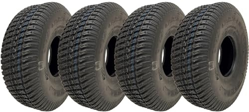Parnells 4.10x3.50-4 Grass Tyres 4ply Turf Ride On Lawnmower Tires Wanda P332 (Set of 4)