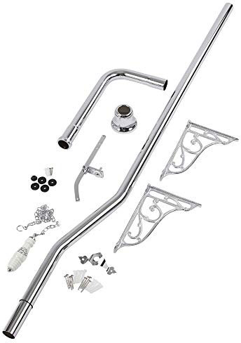 Milano Elizabeth - Traditional High Level Cistern Toilet WC Flush Pipe Bracket Chain Handle - Chrome