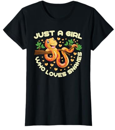Just a Girl Who Loves Snakes Funny Snake Lover Gifts T-Shirt