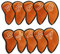 10pcs Golf Iron Covers for Ping, Taylormade, Mizuno, Callaway, Titleist - Orange