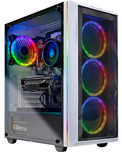 Skytech Chronos Gaming PC Desktop – AMD Ryzen 7 2700X, NVIDIA RTX 2070 Super 8GB, 16GB DDR4 (2X 8GB), 1TB SSD, B450M, 650 W, oro