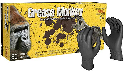 Grease Monkey 5555PF - Guanti in nitrile, 8 mil, confezione da 50