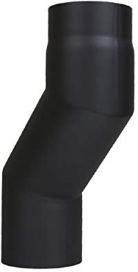 LANZZAS Codo escalonado para tubo de estufa con 120 mm de desfase, en diámetro, DN Ø 120 mm, color: negro metalizado. Otros tubos de nuestra gama se pueden encontrar aquí.