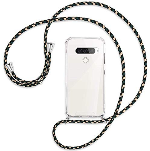 mtb more energy® Handykette kompatibel mit LG G8S ThinQ (LM-G810, 6.21'') - Camouflage - Smartphone Hülle zum Umhängen - Anti Shock Full TPU Case