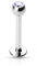 Paula & Fritz® Labret Piercing 10-mm 1,2-mm Hellblau Lippenpiercing Stecker Ohr Silber Damen Herren Tragus Conch Kugel Stab Chirurgenstahl