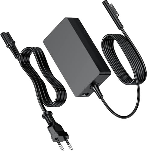 NEUE DAWN Surface Pro Ladekabel Ladegerät 44W, Microsoft Surface Netzteil Ladekabel für Surface Pro 6/3/ 4/5, Surface Book/Go/Laptop,Model 1625 1796 1800 mit 5V 1A USB-Anschluss