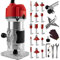 MeiMeiDa 800W Compact Wood Router Tool, Portable Handheld Palm Router Woodworking,Electric Trimmer Wood Router with 15pcs Router Bits,Wood Laminate Router for Woodworking Handicraft and DIY