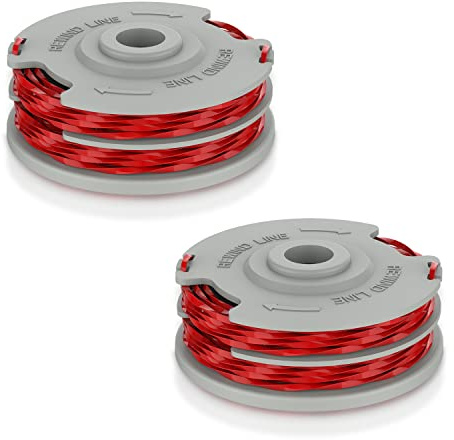 FUSHUI 2 Pack Strimmer Spool,Double Line Autofeed Spool and Line,Strimmer Line 1.5mm Ø0.05 in 36ft,Replace of FLY021,Compatible with Flymo Contour Mini/Multi Trim Grass Trimmer