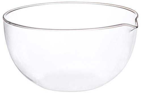 Baluue Labor Glasschale Glasmischschale mit Flachem Schüssel mit Ausguss Nachttisch-Shampoobecken für küche Bastele 90 Mm Transparent Kristallisierende Schale