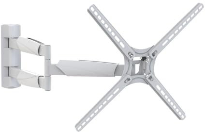 Barkan 76cm Lange Weiß TV Wandhalterung, 13-65 Zoll Schwenkbar/Neigbar TV Halterung, hält bis 36Kg, extra Langer arm, OLED Fernseher Halterung, Max. VESA 400x400