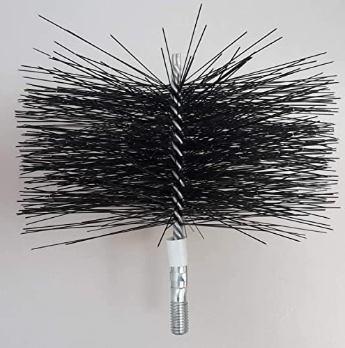 Ofenrohrbürste Drahtbürste Kaminbürste Heizkesselbürste Schornsteinbürste Kaminofenbürste Kaminbesen Rohrbürste rund aus formstabilem Stahldraht Kaminkehrerqualität eckig (140x140mm)