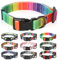 HEELE Hundehalsband, Hunde Halsband für Welpen Kleine Mittlere Große Hunde, Gemustertes Hundehalsbänder Verstellbares, Komfort, Robustem HundeHalsband, Regenbogen, S