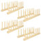 CYEER 4 Pcs Plate Rack, Wooden Plate Rack for Cupboard, Wooden Dish Rack kitchen Cupboard Organiser Dish Drying for Bowl, Cup, Cutting Board, 8 slots