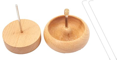 GIMOCOOL Wooden Bead Spinner, Clay Bead Spinner, Wooden Bead Holder, DIY Making Bead Spinner Set, Bead Spinner Cheap, Waist Beads Kit for Jewelry Making Bracelet Maker Stringing Wooden Crafting