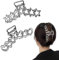 Kinretixia® 2 Pcs Pinces à Cheveux en Métal Y2K Star Heart Pinces à Cheveux pour Femmes Grandes Pinces à Cheveux Design Antidérapant pour Cheveux Épais et Fins
