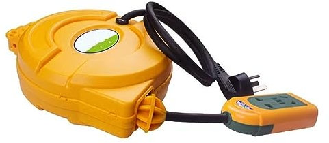5M automatische einziehbare Stromkabeltrommel Draht einziehbare Kabeltonne Elektrische Kabeltrommel Power Schlauchaufroller 3000W (Color : 2x1x6m)