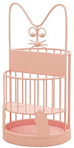Porte-Parapluie en métal à Profil de Chat, Porte-Parapluie évidé à 2 Niveaux avec Zone de Parapluie Courte, Porte-Parapluie pour Porte d'entrée, entrée, Porche