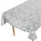 ANRO Wachstuch Tischdecke abwaschbar Wachstischdecke Plastik-Tischdecke Meterware edel glänzend eckig rund oval 160 x 100cm mit Saum Blumen Silber