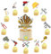 25 Pcs Werkzeuge Kuchen Dekorationen Werkzeuge Kuchen Topper Cupcake Toppers für Werkzeuge Geburtstagsparty Dekorationen Werkzeuge Geburtstagsparty Zubehör
