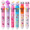 Pinkgarden Mehrfarbiger Kugelschreiber, 0,5 mm, 10-in-1, farbig, einziehbar, für Schule, Lieferant, Büro, Studenten, Kinder, Geschenk (Katzenstil), 6 Stück