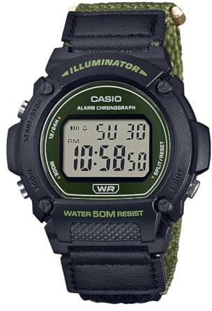 Casio W219H Series | Men’s Digital Watch | 50M WR | LED Illuminator | 100 SEC Chronograph | 1/100 SEC Stopwatch | Daily Alarm | Hourly Time Signal | Auto Calendar | 7 Year Battery