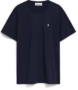 ARMEDANGELS Herren Heavyweight T-Shirt Relaxed Fit aus Bio-Baumwolle LAARON Relaxed Fit Night Sky
