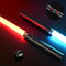 MOZC Sabre Laser, Sabre Laser Enfant 2 en 1 avec 15 Couleurs, Sabre Laser Duel pour 4 Modes et Sons, Sabre Laser Enfants à Chargement USB-C, Que la Force Soit avec toi(Noir)