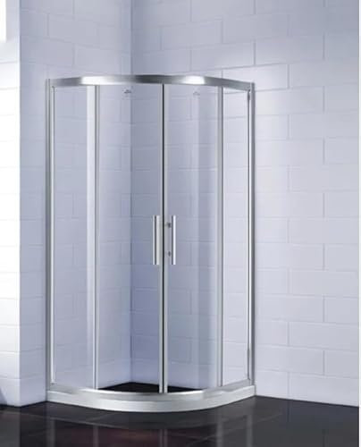 Quadrant Shower Enclosure 900mm Chrome Frame Walk in Corner Cubicle (900mm Quadrant)