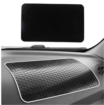 JNNJ Tapis D'adhérence pour Tableau De Bord, Tapis Antidérapant en Gel pour Tableau De Bord De Voiture, Auto-Adhésif Tapis Intérieur Voiture en Gel Silicone Lavable Réutilisable, pour Téléphone, Clés