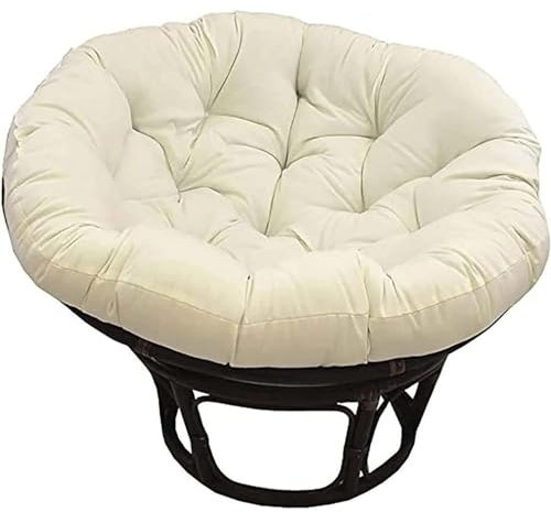 BESTXH Papasan-Stuhlkissen, Verdickter Papasan-Sitz Stuhlkissen, 40-160cm Rundes Stuhlkissen Ersatz, Hängendes Schaukelpolster mit rutschfesten Bändern, Ohne Stuhl,H,160 * 160cm