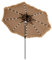 COSTWAY Parasol de Jardin Exterieur Ø 313 cm, Parasol Plage en 9 Couches Paille, 32 Lumières LED Solaire, Inclinaison et Manivelle, 8 Baleines, Parasol Hawaïen à 2 Niveaux pour Jardin Plage Piscine